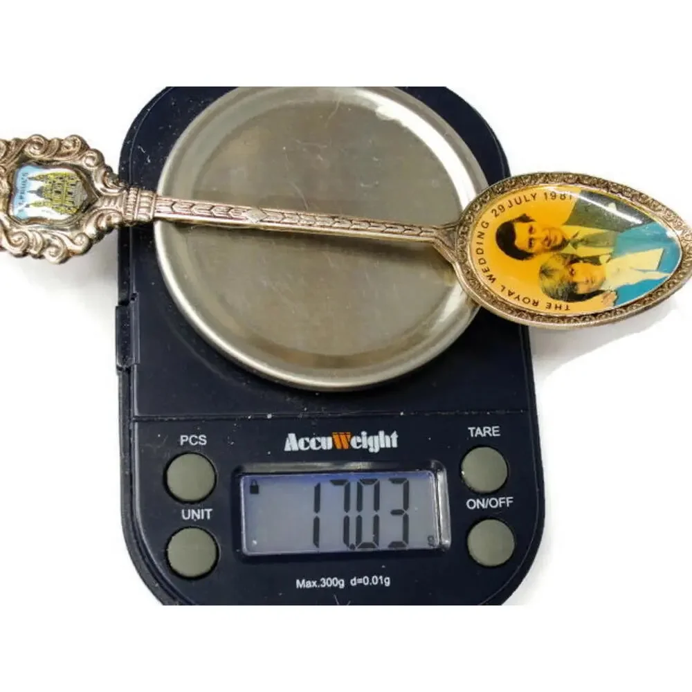 Royal Wedding Vintage Souvenir Collector Spoon Silver Plated Diana Charles - Picture 5 of 10